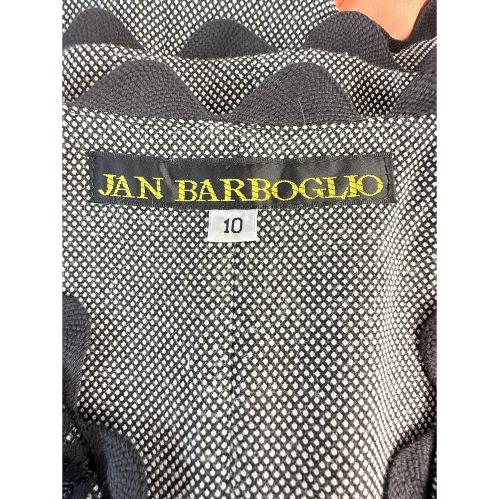 Vintage Jan Barboglio Women Vest Lace Overlay Black White Scalloped Top Size 10 - Picture 8 of 10
